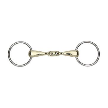 Brown Shires Brass Alloy Training Bit Loose Ring Snaffle 18mm Mouthpiece