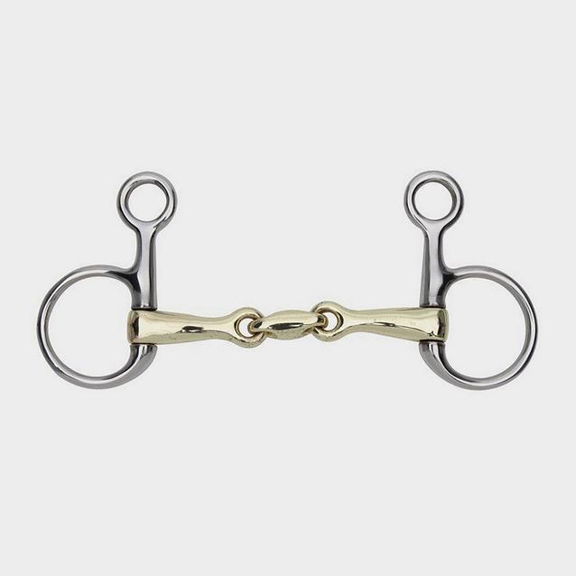 Brown Shires Brass Alloy Hanging Cheek Snaffle image 1