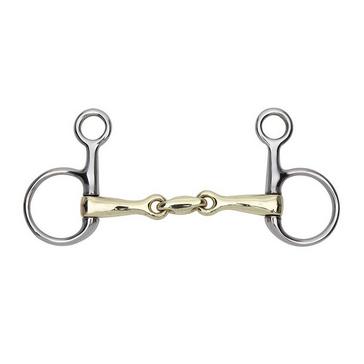 Brown Shires Brass Alloy Hanging Cheek Snaffle