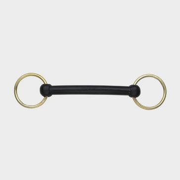 Black Shires Rubber Covered Overcheek Bradoon Black / Gold