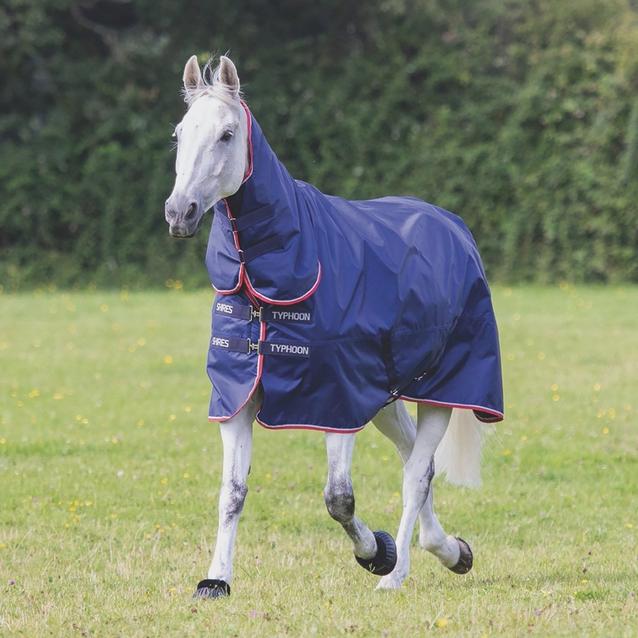  Shires 100g Combo Typhoon Turnout Rug Navy image 1