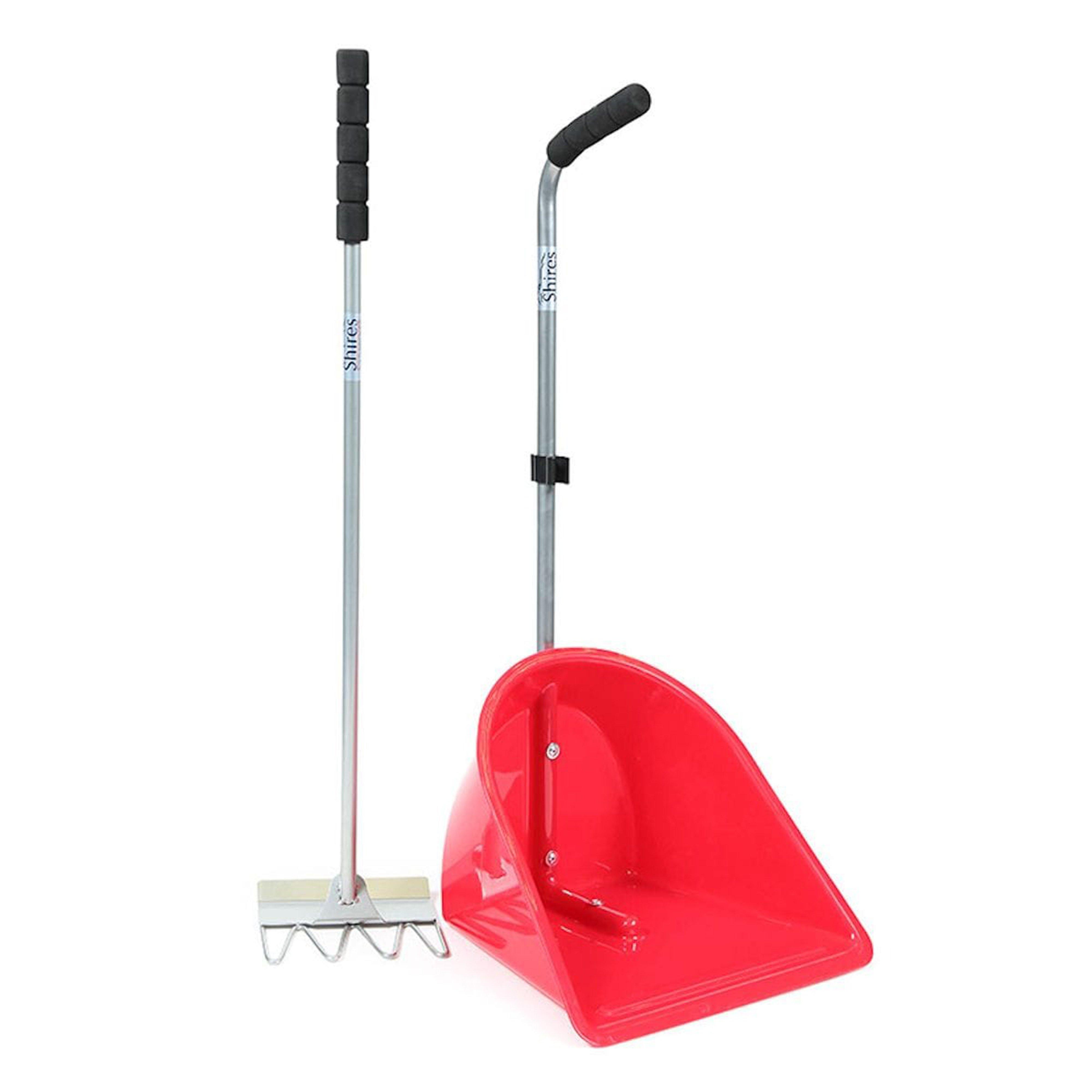 Shires Manure Scoop Tall Handle Red