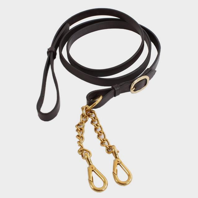 Brown Shires Leather Lead Rein With New Market Chain Brown image 1