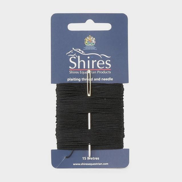 Black Shires Plaiting Thread Card Black image 1