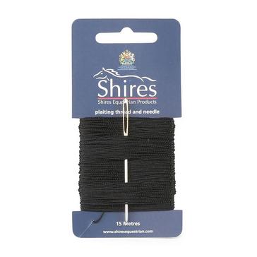 Black Shires Plaiting Thread Card Black