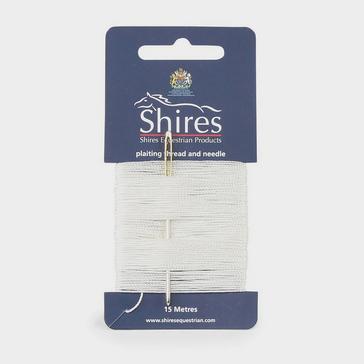 White Shires Plaiting Thread Card White