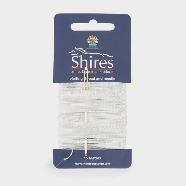 White Shires Plaiting Thread Card White image 1