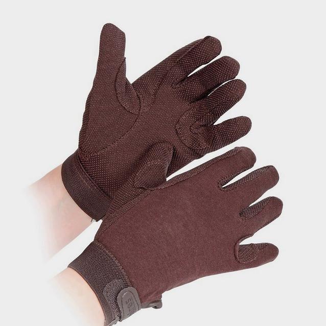 Brown Shires Childs Newbury Riding Gloves Brown image 1