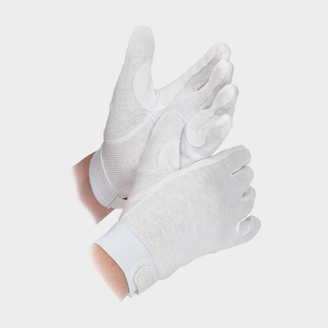  Shires Adults Newbury Riding Gloves in White image 1