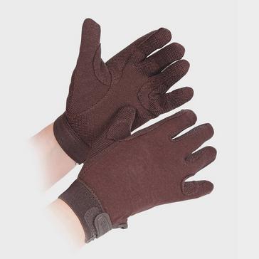 Brown Shires Adults Newbury Riding Gloves Brown