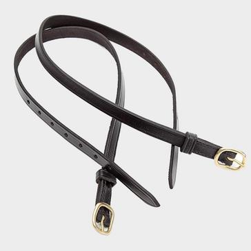 Black Shires Childs Leather Spur Straps Black