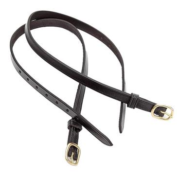 Black Shires Childs Leather Spur Straps Black