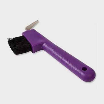 Purple Shires Hoof Pick & Brush Purple