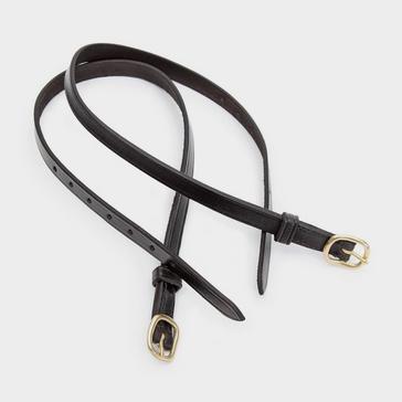 Black Shires Adults Leather Spur Straps Black