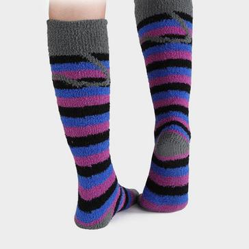 Purple Shires Adult Fluffy Socks Cat