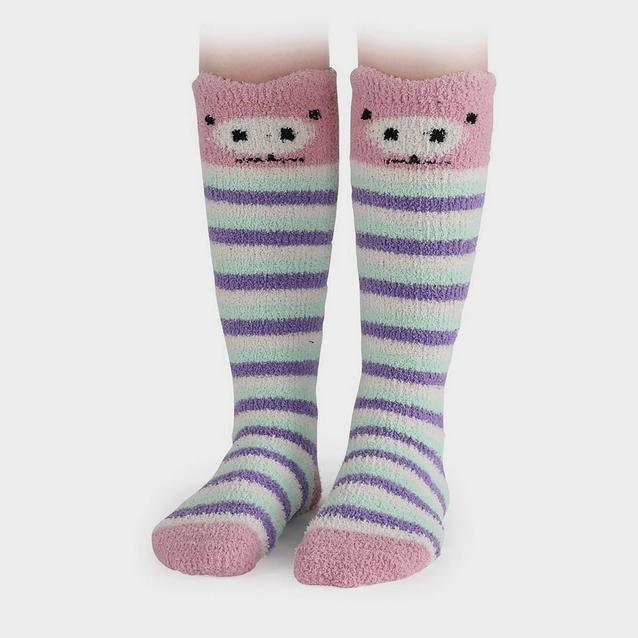 Grey Shires Adult Fluffy Socks Pig image 1