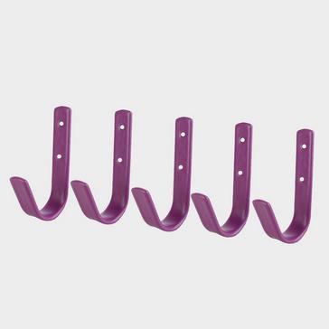 Purple Shires Small Stable Hook 5 Pack Purple