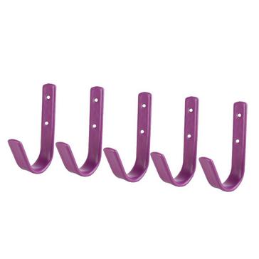 Purple Shires Small Stable Hook 5 Pack Purple