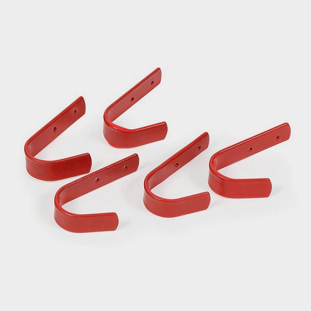 Red Shires Small Stable Hook 5 Pack Red image 1