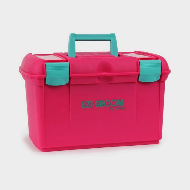 Pink Shires Ezi-Groom Two Tone Tack Box Bright Pink image 1