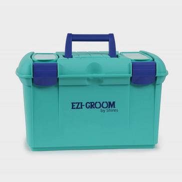 Green EZI-GROOM Two Tone Tack Box Sea Green