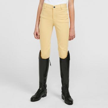 Beige Shires Maids Saddlehugger Jodhpurs Canary