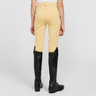 Beige Shires Maids Saddlehugger Jodhpurs Canary