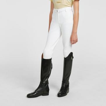 White Shires Maids Saddlehugger Jodhpurs White