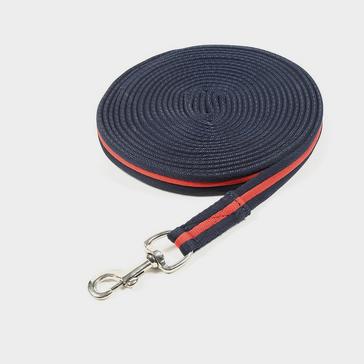 Blue Shires Cushion Web Lunge Line Navy/Red
