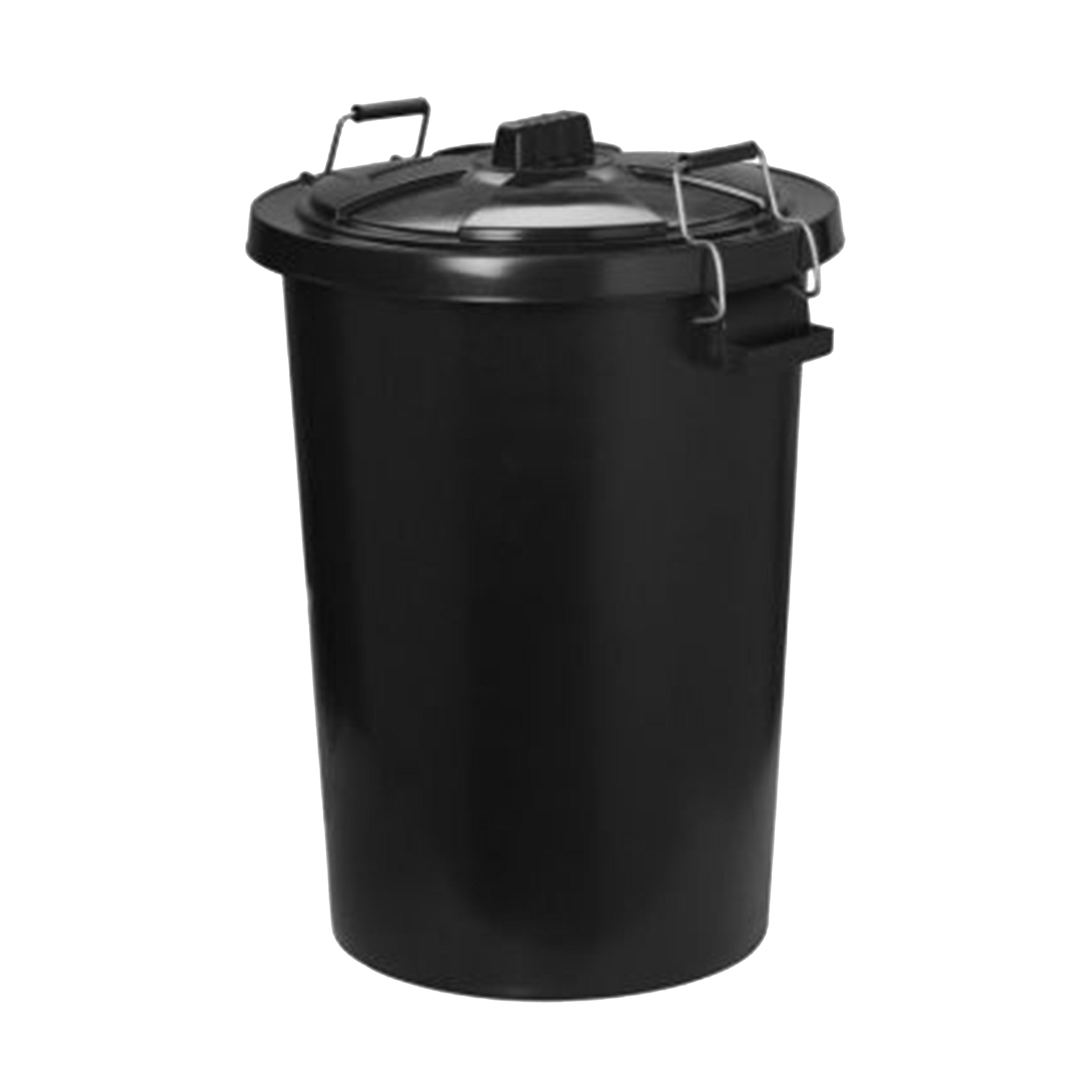 Dustbin and Lid Black