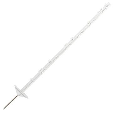 White Trilanco Plastic Post Steel Point Double Step-In White