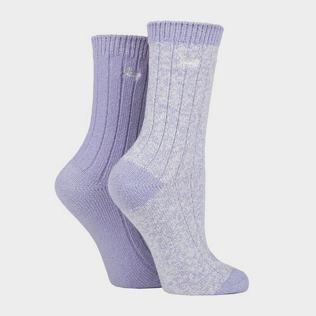 Purple Jeep Womens Supersoft Boot Socks 2 Pack Lilac image 1