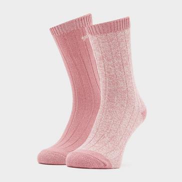 Pink Jeep Ladies Supersoft Boot Socks 2 Pack Rose