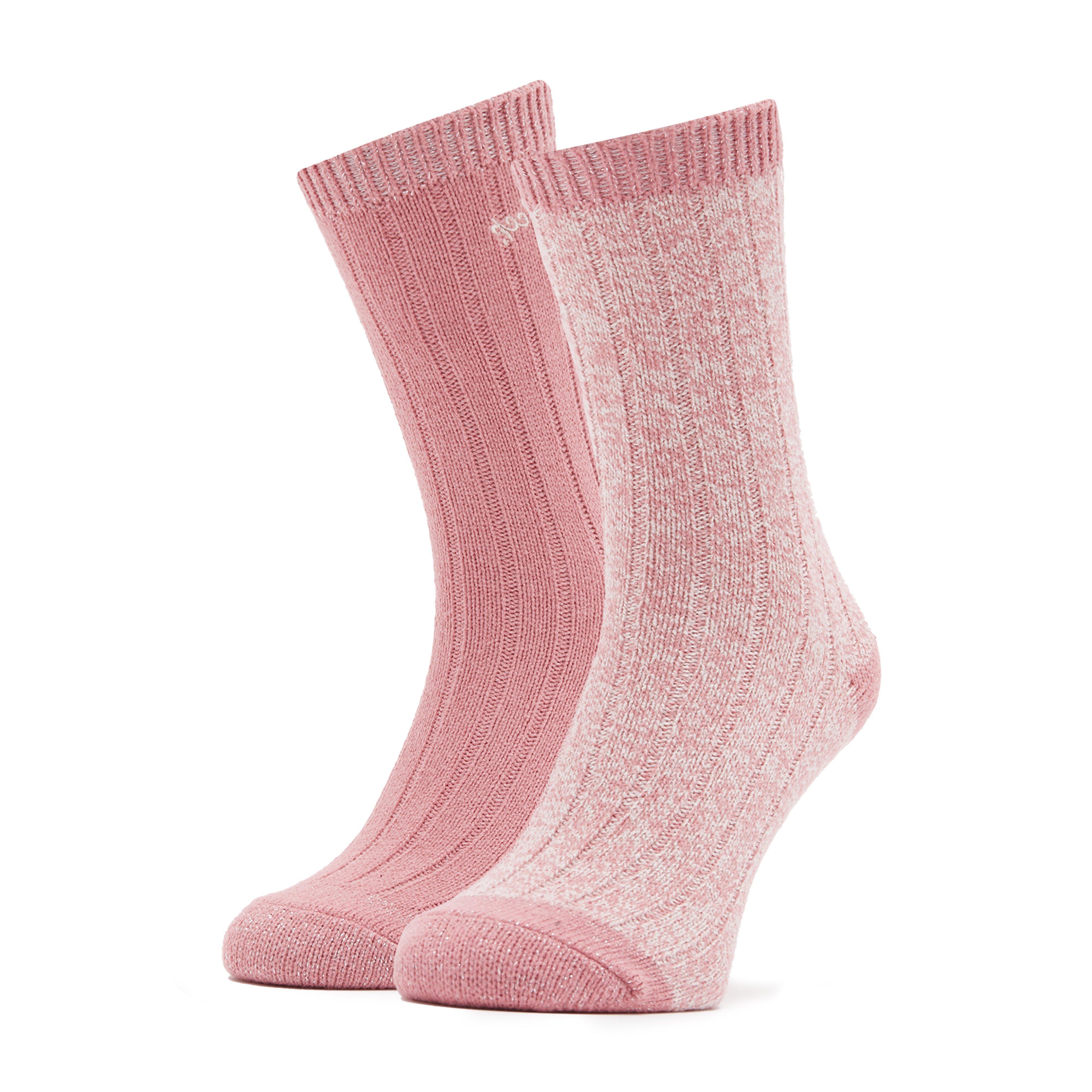 Womens Supersoft Boot Socks 2 Pack Rose