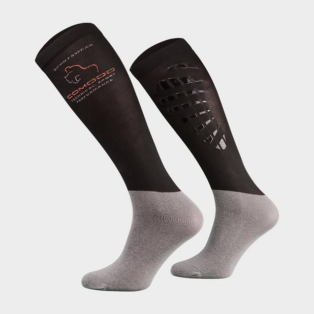 Black Comodo Adults Silicone Grip Socks Black image 1