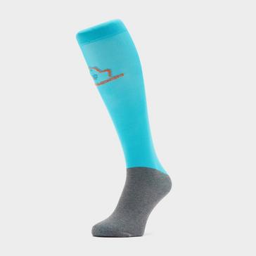 Blue Comodo Kids Silicone Grip Socks Turquoise