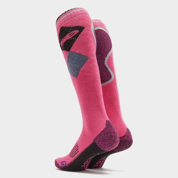Pink Storm Bloc Womens Patterdale Long Socks Cerise/Black