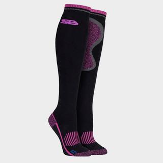 Ladies Calderbeck Socks Black/Cerise