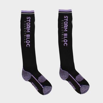  Storm Bloc Ladies Patterdale Logo Socks Black/Purple