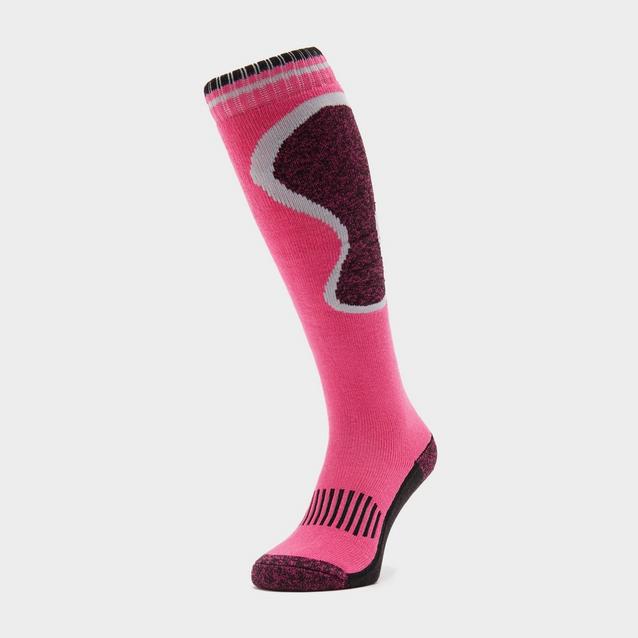 Pink Storm Bloc Ladies Patterdale Logo Socks Cerise/Black image 1