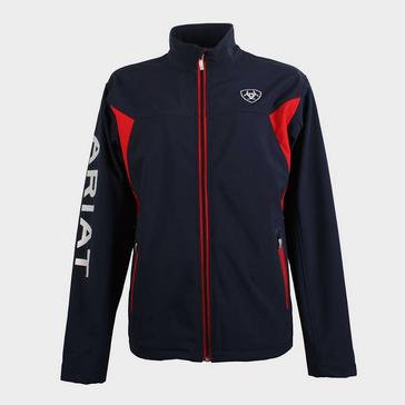 Blue Ariat Womens New Team Softshell Jacket Navy