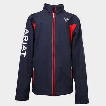 Blue Ariat Childs Team Softshell Navy