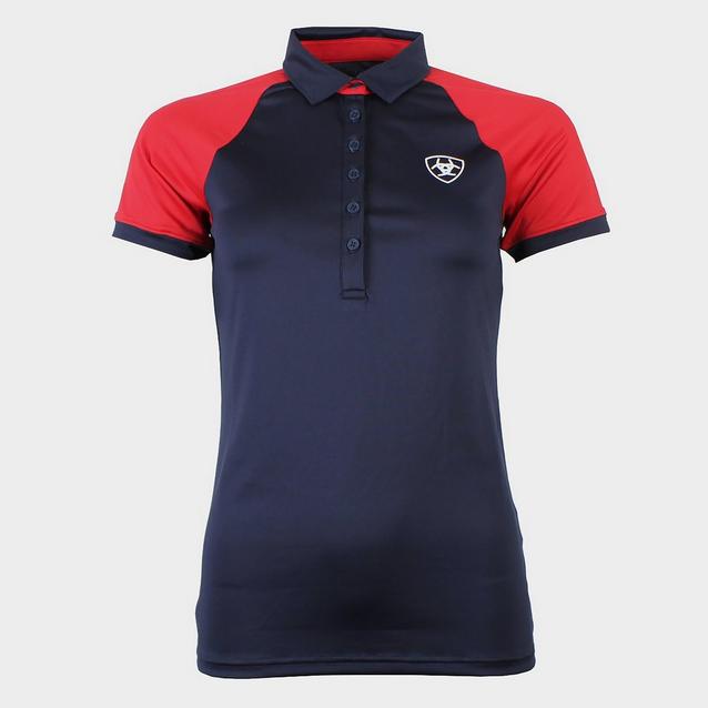 Blue Ariat Womens Team 3.0 Polo Navy image 1