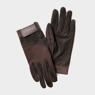 Brown Ariat Tek Grip Gloves Bark