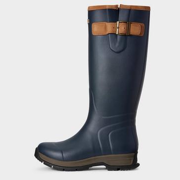 Blue Ariat Womens Burford Wellington Boots Navy