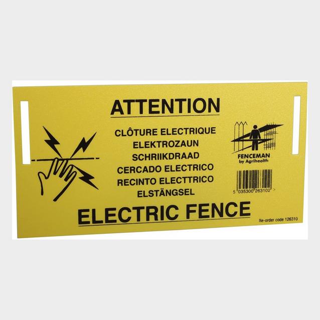 Yellow Fenceman Warning Sign Yellow image 1