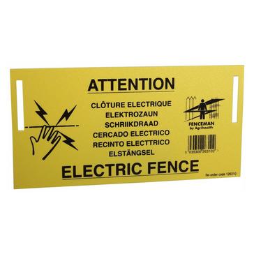 Yellow Fenceman Warning Sign Yellow