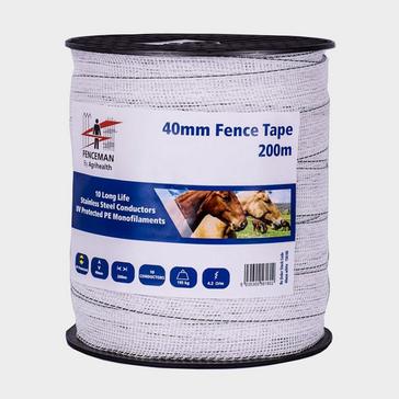 White Fenceman Tape White 40mm 200m