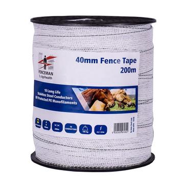 White Fenceman Tape White 40mm 200m