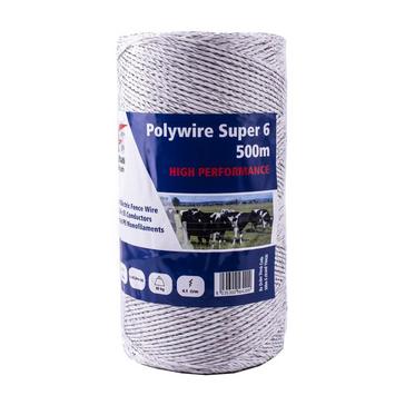 White Fenceman Polywire 6 Strand 500m